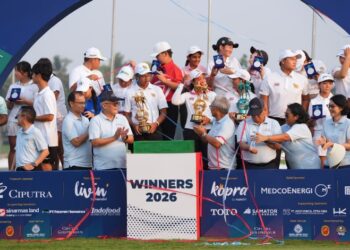 Sesmenpora Gunawan Suswantoro menghadiri penutupan acara MCGJWC di Damai Indah Golf-PIK Course, Pantai Indah Kapuk, Jakarta, Jumat (12/6).(foto:Herry/kemenpora.go.id)