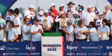 Sesmenpora Gunawan Suswantoro menghadiri penutupan acara MCGJWC di Damai Indah Golf-PIK Course, Pantai Indah Kapuk, Jakarta, Jumat (12/6).(foto:Herry/kemenpora.go.id)