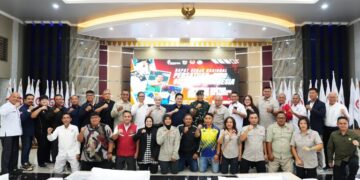 Menpora RI Erick Thohir menghadiri pembukaan Rakernas Persatuan Judo Seluruh Indonesia (PJSI) tahun 2026 di Aula Prakasa Mako Divisi Infanteri 1 Kostrad Cilodong, Depok, Jawa Barat (Jabar), Senin (29/6) pagi.(foto:raiky/kemenpora.go.id)