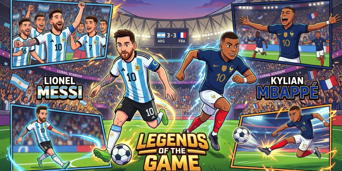 Messi Vs Mbappe: Top Skor Piala Dunia Sepanjang Masa.(Image dibuat dengan AI)