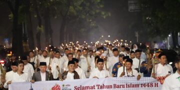 Pawai obor.(Foto: Humas Pemkab Bogor)