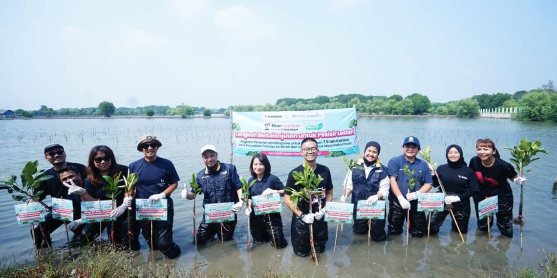 Penanman pohon Muara Gembong.(Foto: Dok. Pelindo)