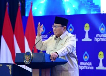Presiden Prabowo Subianto di Munas HIPMI di Bandar Lampung Rabu 10 Juni 2026.(Foto: Dok. Sekretariat Negara)
