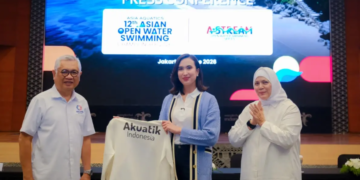 Menteri Pariwisata (Menpar) Widiyanti Putri Wardhana dalam konferensi pers 12th Asian Open Water Swimming Championship 2026 di Balairung Soesilo Soedarman, Jakarta, Kamis (4/6).(Foto: Humas Kemenpar)