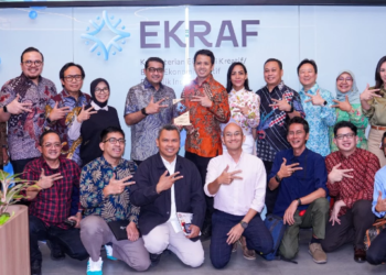 Menteri Ekonomi Kreatif, Teuku Riefky Harsya, menerima audiensi jajaran pengurus baru Badan Perfilman Indonesia (BPI) periode 2026–2030 di Kantor Kementerian Ekraf, Jakarta, Rabu (10/6/2026).(Foto: Humas Ekraf)