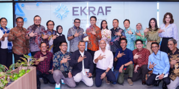 Menteri Ekonomi Kreatif, Teuku Riefky Harsya, menerima audiensi jajaran pengurus baru Badan Perfilman Indonesia (BPI) periode 2026–2030 di Kantor Kementerian Ekraf, Jakarta, Rabu (10/6/2026).(Foto: Humas Ekraf)