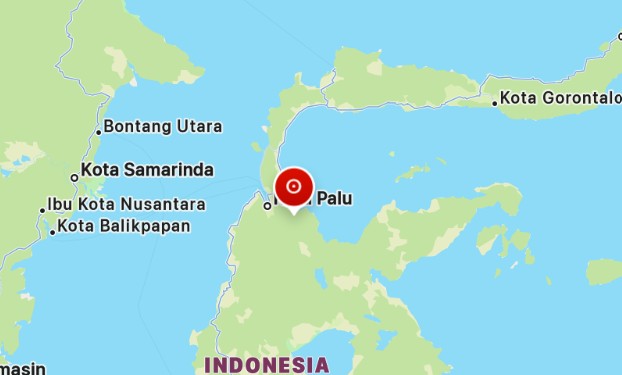 Gempa bumi berkekuatan cukup besar mengguncang wilayah Sulawesi Tengah pada Selasa (16/6/2026) pagi. (Image" BMKG)