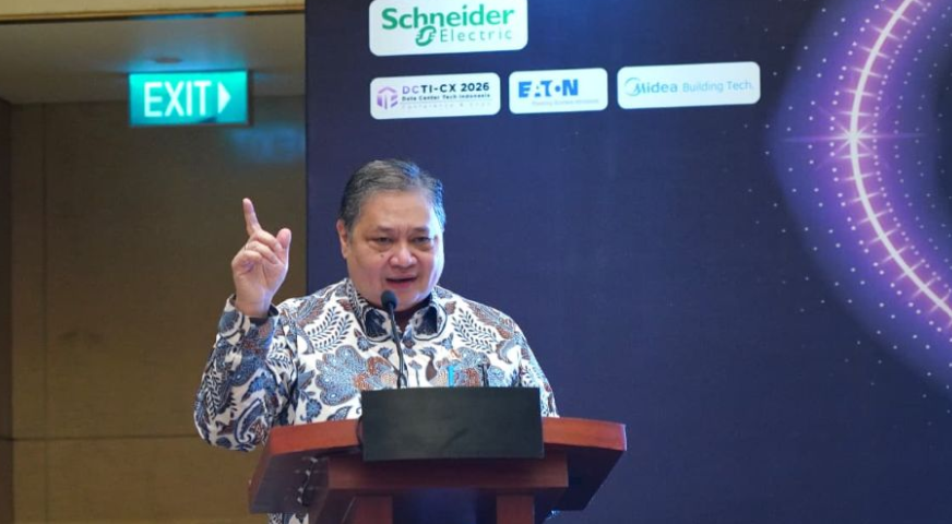 Menteri Koordinator Bidang Perekonomian Airlangga Hartarto mengatakan pengembangan data center kunci untuk memacu pertumbuhan ekonomi..(Foto: Kemenko Perekonomian)