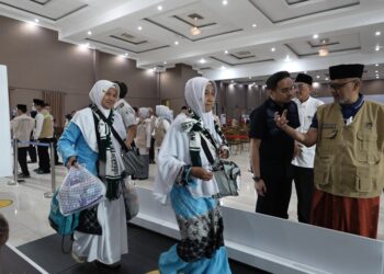 Sistem koridor biometri di imigrasi saat kepulangan jemaah haji 2026.(Foto: Humas Kemenhaj)