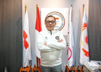 Menpora Erick Thohir menyambut baik penunjukan Todotua Pasaribu untuk mimpin kontingen merah putih berjuang di Asian Games 2026.(foto:NOC Indonesia/Mochammad Rifqi Priadiansyah)