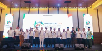 Wali Kota Bogor, Dedie A. Rachim, menghadiri pengukuhan dan pengesahan Ketua Kamar Dagang dan Industri (KADIN) Kota Bogor masa bakti 2026–2031 di The Podium Function Spaces, Lippo Plaza Ekalokasari, Kota Bogor, Kamis (18/6/2026).(Foto: Humas Pemkot Bogor)