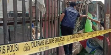 Lokasi terjadinya ledakan di toko material bangunan di Jalan Raya Wanayasa, Kabupaten Purwakarta.(Foto:Istimewa).