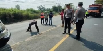 Olah TKP tabrakan maut di Jalur Pantura, Kabupaten Indramayu, Korlantas Polri terjunkan Tim Traffic Accident Analysis (TAA).(Foto:Istimewa).