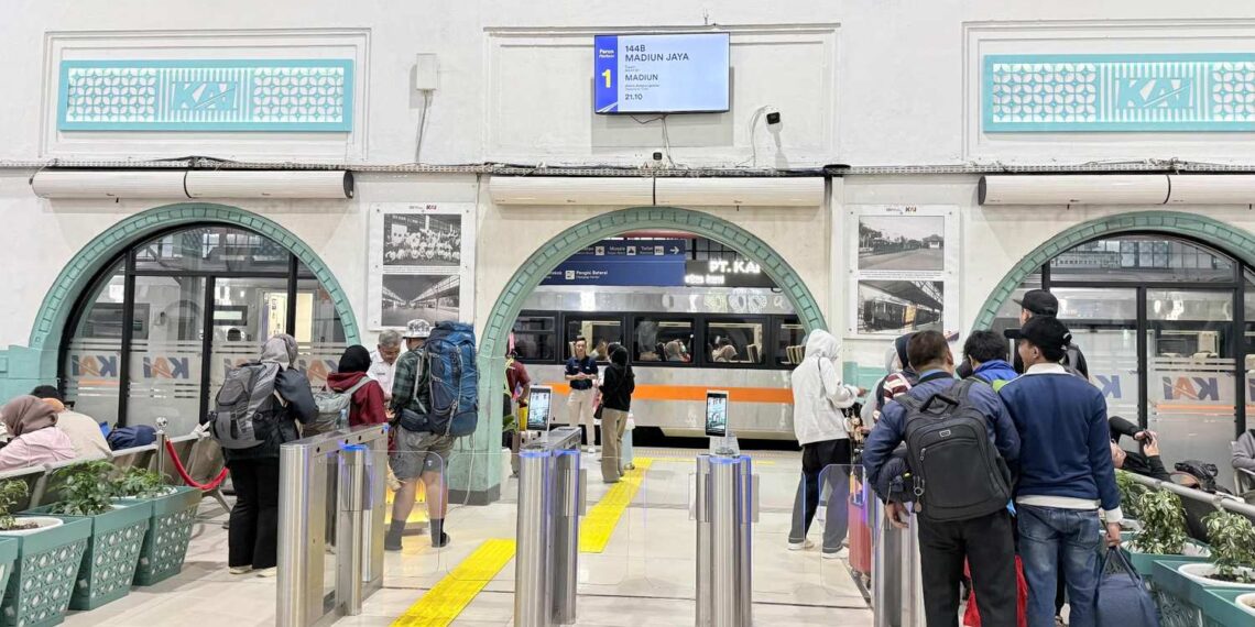 Face Recognition di Stasiun Kereta Api.(Foto: Humas KAI)