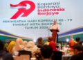 Wali Kota Bandung Muhammad Farhan saat memberikan sambutan di acara peringatan ke-79 Hari Koperasi Nasional (Harkopnas) Kota Bandung di Hotel Harris Festival Citylink, 28 Juli 2026.(Foto: Humas Pemkot Bandung)