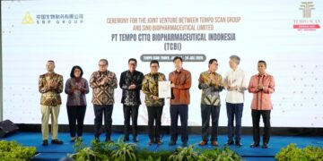 Ceremony of the Establishment of PT Tempo CTTQ Biopharmaceutical Indonesia (TCBI) di Jakarta, Jumat (24/07.(Foto: Humas Kemenko Perekonomian)