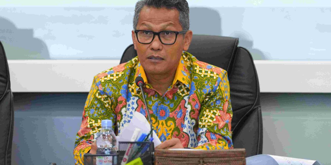 Juru Bicara Kemenperin Febri Hendri Antoni Arif menyampaikan klarifikasi resmi sekaligus mengambil langkah cepat responsif menanggapi kabar mengenai pemutusan hubungan kerja (PHK) dan penutupan operasional PT Samwon Busana Indonesia.(Foto: Dok. Kemenperin)
