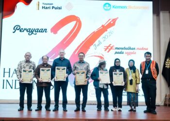 Peringatan Hari Puisi Indonesia.(Foto: Humas Kemenbud)