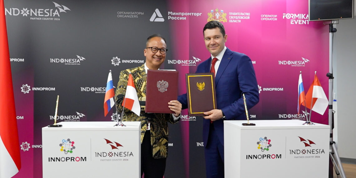 Indonesia dan Rusia sepakat menandatangani tujuh dokumen perjanjian atau Memorandum of Understanding (MoU) baru di bidang industri.(Foto: Kemenperin)