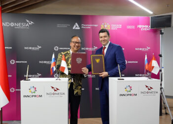 Indonesia dan Rusia sepakat menandatangani tujuh dokumen perjanjian atau Memorandum of Understanding (MoU) baru di bidang industri.(Foto: Kemenperin)