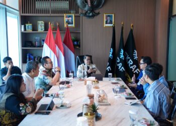 Menteri Ekonomi Kreatif, Teuku Riefky Harsya, menerima audiensi Jakarta World Cinema (JWC) di Kantor Kementerian Ekraf, Jakarta, Kamis (9/7/2026).(Foto: Dok. Biro Komunikasi Kementerian Ekonomi Kreatif/Badan Ekonomi Kreatif.)