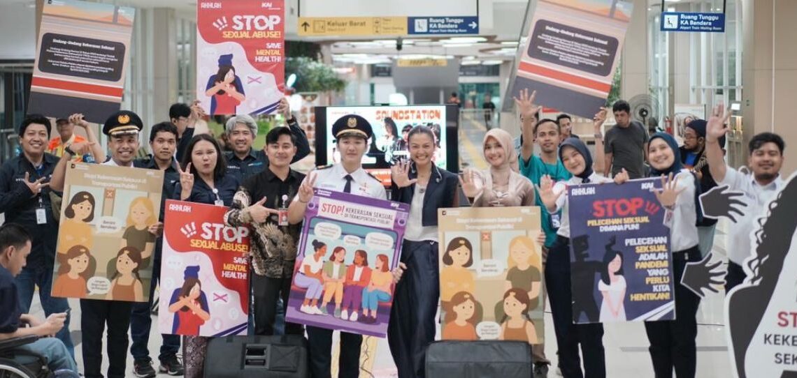 Kampanye anti pelecehan seksual KAI Commuter.(Foto: Humas KCI)