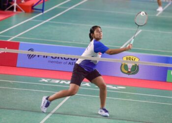 Kharissa Widyanda Saputri (Mutiara Cardinal, Bandung) di Kapolri Cup 2026.(Foto: Humas PBSI)