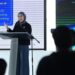 Menkomdigi Meutya Hafid memberikan arahan dalam acara Komitmen Bersama Pelindungan Pelanggan Melalui Implementasi Registrasi Biometrik di Garuda Spark Innovation Hub, Jakarta Pusat, Kamis (23/07/2026). Foto: Anhar/Komdigi