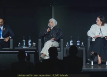 Menkomdigi Meutya Hafid saat menjadi narasumber dalam Forum Perserikatan Bangsa-Bangsa (PBB) World Summit on the Information Society (WSIS) Forum 2026 : Leaders SummitX di Jenewa, Swiss, Kamis (09/07/2026).(Foto: Dok. Komdigi)