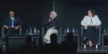 Menkomdigi Meutya Hafid saat menjadi narasumber dalam Forum Perserikatan Bangsa-Bangsa (PBB) World Summit on the Information Society (WSIS) Forum 2026 : Leaders SummitX di Jenewa, Swiss, Kamis (09/07/2026).(Foto: Dok. Komdigi)