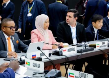 Menkomdigi Meutya Hafid dalam WSIS Forum 2026 Ministerial Roundtable di Jenewa, Swiss, Jumat (10/07/2026).(Foto: Komdigi)