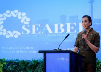 Menteri Pariwisata (Menpar) Widiyanti Putri Wardhana di acara Southeast Asia Business Events Forum (SEABEF) 2026 Rabu 29 Juli 2026.(Foto: Humas Kemenpar)