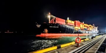 Kapal MSC ARIA III tiba di Pelabuhan Patimban pada Kamis, 9 Juli 2026, dan bertolak menuju Pasir Gudang, Johor, Malaysia pada Sabtu, 11 Juli 2026 pukul 19.45 LT setelah menyelesaikan kegiatan muat peti kemas di Pelabuhan Patimban Subang Jawa Barat.(Foto: Istimewa)