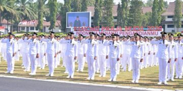 Pelantikan Pamong Praja Muda Angkatan XXXIII IPDN Tahun 2026 di Lapangan Parade IPDN Kampus Jatinangor, Sumedang, pada Rabu (29/07/2026).(Foto: Setneg)