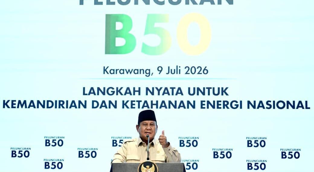 Presiden Prabowo Subianto menegaskan peluncuran Biodiesel B50 tidak hanya menjadi tonggak penting bagi kemandirian energi nasional, tetapi juga memberikan manfaat nyata bagi perekonomian Indonesia melalui penghematan devisa hingga Rp170 triliun.(Foto: Setneg)