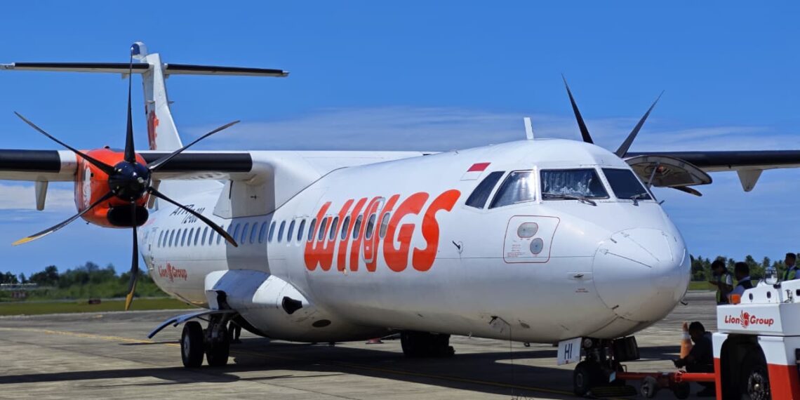 Pesawat milik maskapai Wings Air di Bandara Husein Sastranegara Bandung.(Foto: Humas Pemkot Bandung)