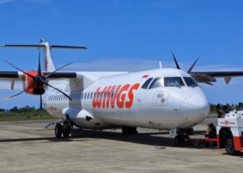 Pesawat milik maskapai Wings Air di Bandara Husein Sastranegara Bandung.(Foto: Humas Pemkot Bandung)