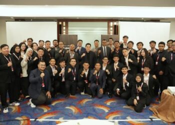 Menpora Erick saat menghadiri Garuda Academy Year II 2026 yang baru saja dimulai dalam rangkaian pembelajaran tatap muka CORE 1.0 di Hotel Le Meridien, Jakarta, Selasa (28/7). (foto:Herry/kemenpora.go.id)