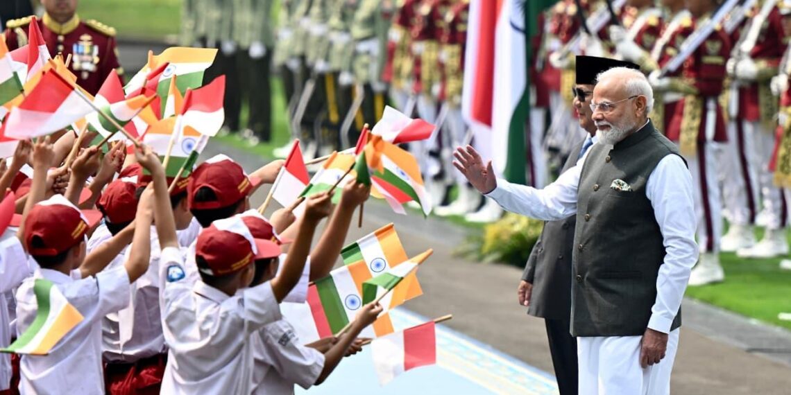 Presiden Prabowo Subianto bersama Perdana Menteri (PM) Modi yang digelar di Istana Merdeka, Jakarta, pada Selasa (07/07/2026).(Foto: BPMI Setpres)