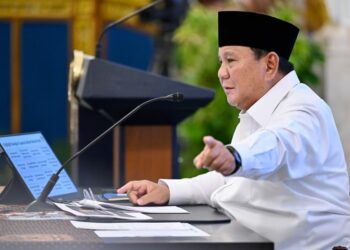 Prabowo Subianto di acara Sidang Kabinet Paripurna (SKP) yang digelar di Istana Negara, Jakarta, pada Senin (20/07/2026). Presiden Prabowo menjelaskan Danantara Sumber Daya Indonesia berperan penting dalam penguatan pengelolaan devisa hasil ekspor.(Foto: Setneg)