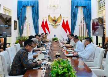 Rapat KSSK di Istana Merdeka.(Foto: Setneg)