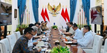 Rapat KSSK di Istana Merdeka.(Foto: Setneg)