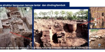 Peninggalan sejarah di Ibu Kota Majapahit.(IMAGE: BRIN)