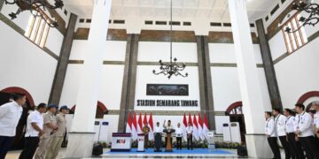Presiden Prabowo Subianto meresmikan Revitalisasi Stasiun Semarang Tawang di Kota Semarang, Provinsi Jawa Tengah, pada Kamis (30/07/2026).(Foto: Setneg)