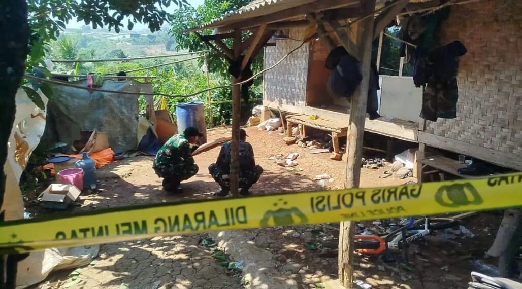 Lokasi ledakan mortir yang menewaskan 3 warga di Kampung Ciparang, Desa Cipatat, Kecamatan Cipatat, Kabupaten Bandung Barat.(Foto:Istimewa).