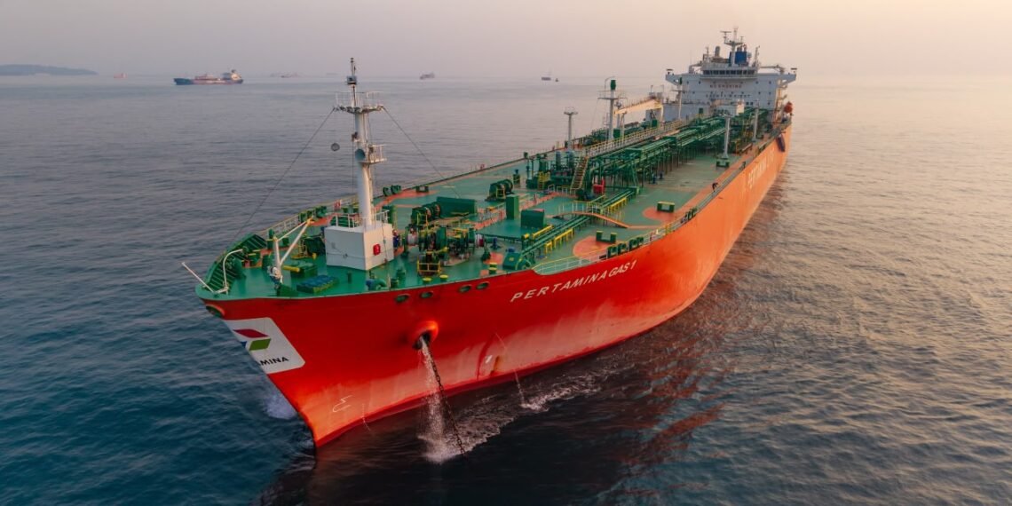 PT Pertamina Patra Niaga datangkan Armada Pertamina Gas 1 (PG1) yang membawa sekitar 45,9 ribu metrik ton Liquefied Petroleum Gas (LPG) dari Freeport, Texas, Amerika Serikat.(Foto: Pertamina Patra Niaga)