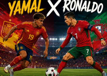 Yamal X Ronaldo (Image bya AI)
