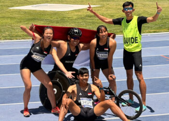 Skuad Merah Putih, tim para atletik Indonesia sukses memborong 16 medali saat mengikuti ajang World Para Athletics Grand Prix 2026 di Tlaxcala, Meksiko.(foto: NPC Indonesia/Kemenpora)