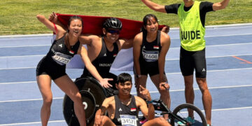 Skuad Merah Putih, tim para atletik Indonesia sukses memborong 16 medali saat mengikuti ajang World Para Athletics Grand Prix 2026 di Tlaxcala, Meksiko.(foto: NPC Indonesia/Kemenpora)