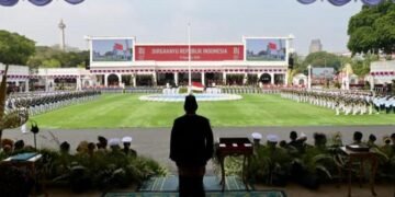 Presiden Prabowo Subianto memimpin langsung Upacara Peringatan Detik-Detik Proklamasi Kemerdekaan Republik Indonesia di halaman Istana Merdeka, Jakarta, Senin (17/08/2026).(Foto: Setneg)
